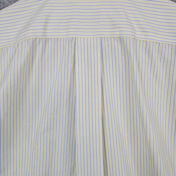 Brooks Brothers 346 Men's Size 15 1/2-4/5 Yellow & Blue Stripes Dress Shirt 15.5 - Picture 13 of 16